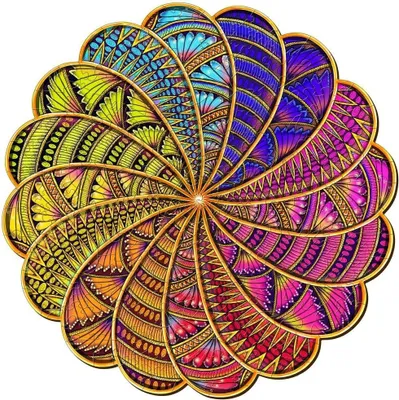 Immagine prodotto di Puzzle di legno mandala di colori S