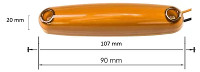 Produktbild von LED-Positions-/Markierungsleuchte Tokos, 12–24 V, gelb, 107 mm