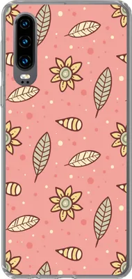 Produktbild von MuchoWow® Handyhülle Schutzhülle Hülle für Telefoonhoesje Huawei P30 Muster - Blumen - Blätter - Mädchen - Kinder - Kinder Silikon Softcase Handy Hülle - Kartenbesitzer