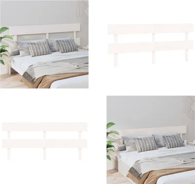 Produktbild von vidaXL Kopfteil Weiß 184x3x81 cm Massivholz Kiefer - Kopfteil - Kopfteile - Bettkopfteil - Holzkopfteil