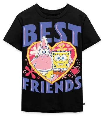 Produktbild von Spreadshirt Spongebob Schwammkopf Und Patrick Beste Freunde Kinder Premium T-Shirt, 110/116 (4 Jahre), Schwarz