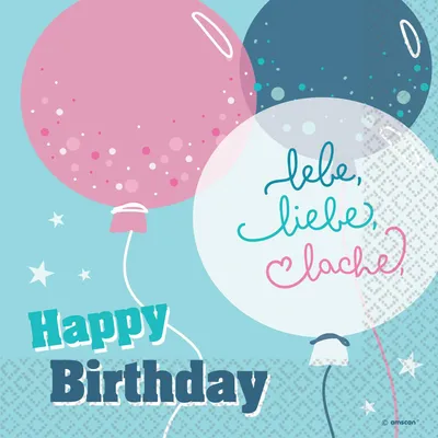 Papierservietten Happy Birthday 33x33 cm, 16 Stück