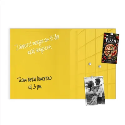 Produktbild von Magnettafel 90x60cm Pinnwand Whiteboard beschreibbar - Oranger Hintergrund II