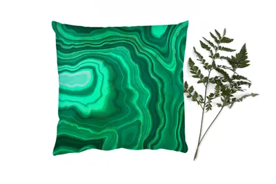 Produktbild von MuchoWow® Zierkissen Sofakissen Wohnzimmer Dekokissen 40x40 cm Geode - Grün - Achat - Steine - Foto Kissen - Schlafzimmer Dekoration