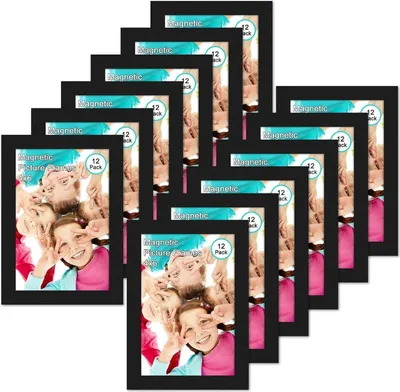 Zdjęcie produktu dla zestaw 4 ramek na zdjęcia 10x15 cm, srebrne, szklane, do zdjęć i obrazków