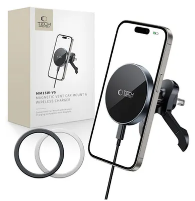 Obrázok produktu pre Tech-Protect mm15W-V5 Magnetický držiak do auta MagSafe - čierny