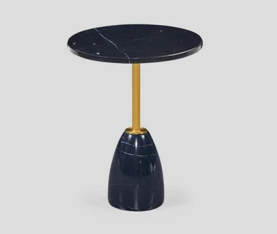 Image de Table Élégante Noir Table d'appoint Table basse Chambre Commode Tables
