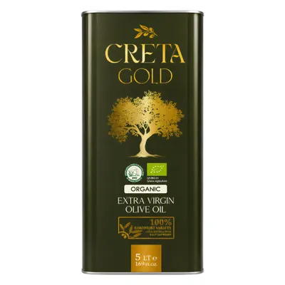 Creta Gold Bio Olivenöl 5L Kanister auf weißem Grund