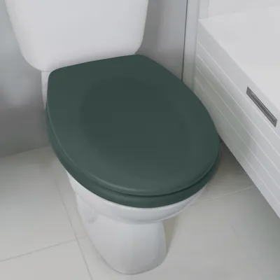 Produktbild von Spirella 10.21266, Verlängert, Harter Toilettensitz, Grün, ABS, Duroplast, 371 mm, 455 mm