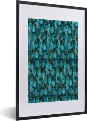 Produktbild von MuchoWow® MuchoWow® Gerahmtes Poster Blumen - Blau - Rosen 40x60 cm - Poster mit zchwarzem Bilderrahmen - Poster in Rahmen