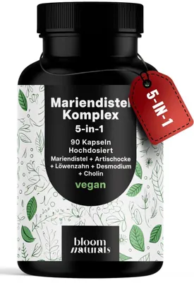 Produktbild von Bloom Naturals Mariendistel Artischocke Löwenzahn 90 Kapseln