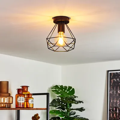 Produktbild von Ozieri »Ozieri« 1-flammige Deckenlampe aus Metall in Schwarz