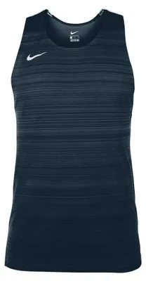 Image de NIKE NT0300-451 - Débardeur de course pour hommes, modèle Dry Miler, couleur bleu marine, taille L
