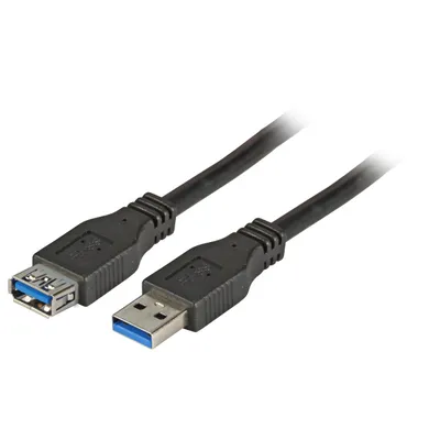 Image de EFB K5237.1,8 EFB USB3.0 Verlängerungskabel A-A,St-Bu,1,8m,schwarz,Premium