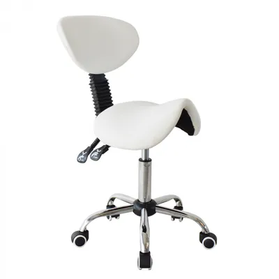 Produktbild von Sattelhocker ergonomische Rückenlehne neigbar - Friseurhocker - Tabouret - höhenverstellbar
