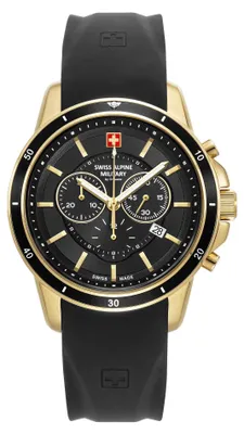 Produktbild von Swiss Alpine Military Herren Uhr Chronograph Analog Quarz 7089.9817SAM Silikon