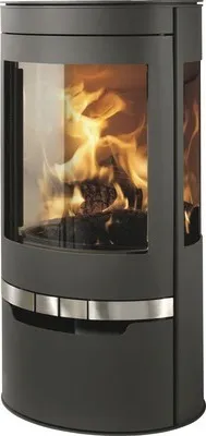 Produktbild von Kaminofen Panadero Suerte Stahl schwarz 8 kW mit Holzfach