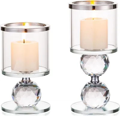 Image de Set moderne de chandeliers en cristal pour la décoration de table et le salon