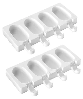 Produktbild von Eisformen Silikonform für 4 Eis am Stiel, je 70 ml, Eisformen Popsicle Formen BPA frei, 2 Stück