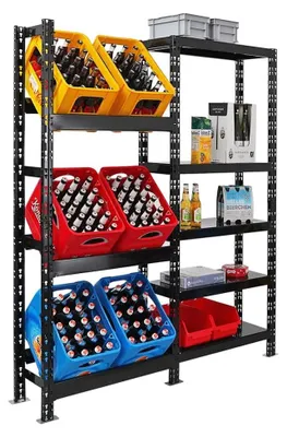 Immagine prodotto di Scaffale indipendente per bevande, con 5 ripiani e capacità per 6 casse