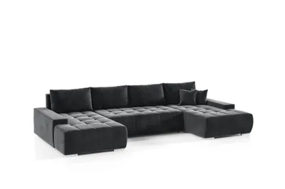 Produktbild von Wohnlandschaft Sofa mit Schlaffunktion VOGAR Stoff Monolith Grafit