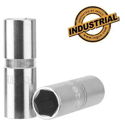 Obrázok produktu pre Nástrčná hlavica - kľúč na sviečky 1/2" 16mm CrV Ingco