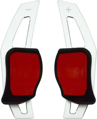Produktbild von Schaltwippen für VW Beetle Eos Golf 5 6 GTI GTD R R32 Passat CC Polo 5 GTI Scirocco Sharan Tiguan Touareg Touran Jetta DSG Typ-A Alu Silber