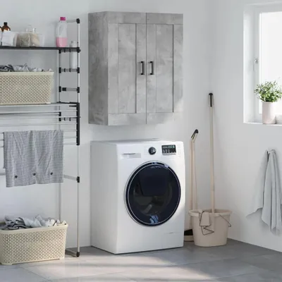 Obrázok produktu pre vidaXL Nástenná skrinka betónová sivá 69,5x34x90 cm odvodený výrobok z dreva