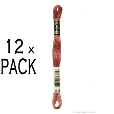 Immagine prodotto di 12x DMC Filo per ricamo Mouline Special 117mc -3328, 6 fili, 8m