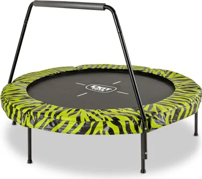 Zdjęcie produktu dla EXIT Tiggy Trampolina ø140cm, z Poręczą, Okrągła, Trampolina Dziecięca, Czarny/Zielony
