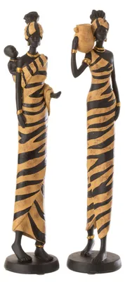 Produktbild von Afrikanische Frau Zebra Poly Schwarz/Braun Small 2 Sortiert
