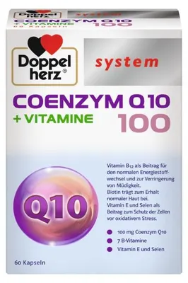 Produktbild von Doppelherz system Coenzym Q10 100 + Vitamine Kapseln für einen normalen Energiestoffwechsel und zur Verringerung von Müdigkeit, 60 St. Kapseln