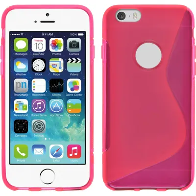 Produktbild von PhoneNatic Case kompatibel mit Apple iPhone 6s / 6 - pink Silikon Hülle S-Style + 2 Schutzfolien