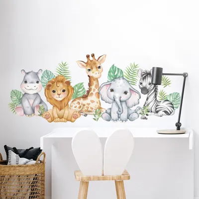 Productafbeelding van Jungle Dieren Wandstickers voor Kinderen