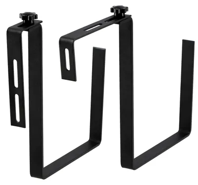 Produktbild von Halterung für Balkonkasten - Blumentopf-Aufhänger - Für Balkongeländer - 2er-Set - Schwarz