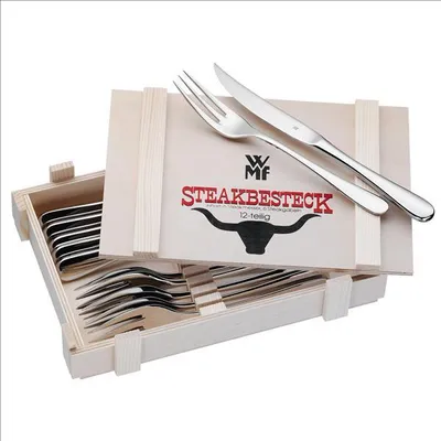 Produktbild von WMF Steakbesteck Cromargan 12 tlg. in Holzkiste