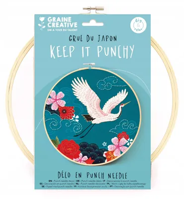Produktbild von Graine Creative Punch Needle Kranich Stickset für Anfänger