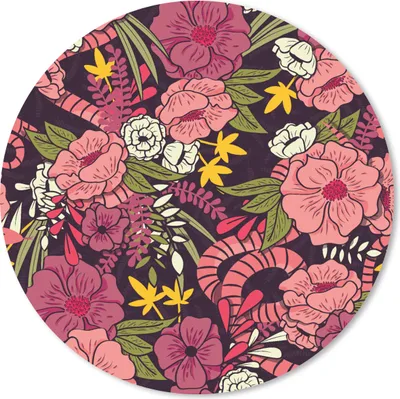 Produktbild von MuchoWow® Mauspad Mousepad Dschungel - Blumen - Muster 50x50 cm - Mousepads - Maus Mat - Pad - Mausunterlage - Vinyl