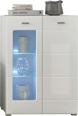 Image de Highboard >Ella< in Weiß - 80x112x42cm (BxHxT)