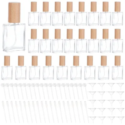 Immagine prodotto di Elzusha - Set di 20 flaconi di vetro per profumo da 15 ml con tappo in legno