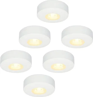 Produktbild von hoftronic LED Aufbaustrahler 3W 300lm 2700K IP44 Weiß 6er Set