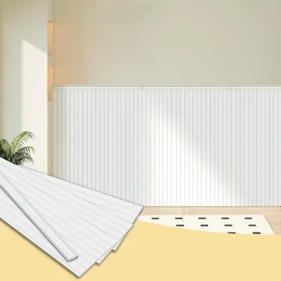 Produktbild von Wandbekleidungsset mit 12 Paneelen und 4 Oberleisten