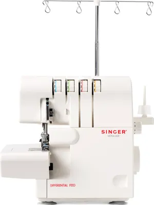 Produktbild von SINGER 14SH654, Weiß, Overlock, 4 Step, 4 mm, 6.7 mm, Elektro