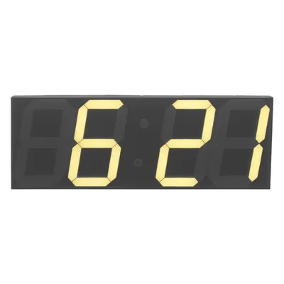 Obrázek produktu pro Nástěnné hodiny 45*16*2,5 cm Černé digitální hodiny LED s dálkovým ovládáním (barva číslic: teplá bílá)