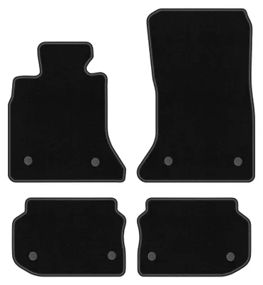 Produktbild von Velours-Fußmatten für BMW 5 F10 2010-2013 (Limousine) – 4-tlg, Schwarz, passgenau – Wielganizator BASIC