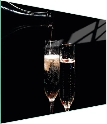 Produktbild von Glas-Schneidebrett 52x30 cm mit Weinmotiv, kratz- und geruchsresistent