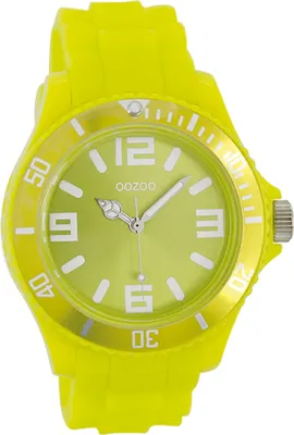 Immagine prodotto di Oozoo orologio da polso in silicone giallo serie vintage da donna e da uomo analogico al quarzo UOC4288A