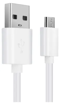 Image de CELLONIC Câble USB transfert de données et charge de 1m compatible avec Samsung Galaxy S7, S6, S5, S4, S3, S2 / Edge / Plus / Note 5, 4, 3, 2 Micro USB vers USB A 2.0 2A blanc Fil en PVC