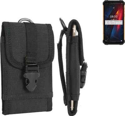 Produktbild von K-S-Trade Holster Handy Hülle kompatibel mit Ulefone Armor 8 Pro Holster Handytasche Gürtel Tasche Schutz Hülle Robust Outdoor schwarz