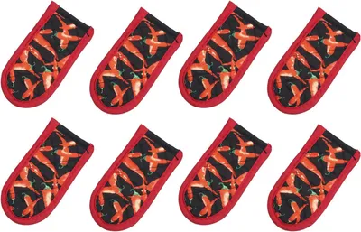 Imagen del producto de Paños de cocina de algodón, resistentes al calor hasta 204 °C, paquete de 8 unidades, 8 x 15 cm, para uso en la cocina